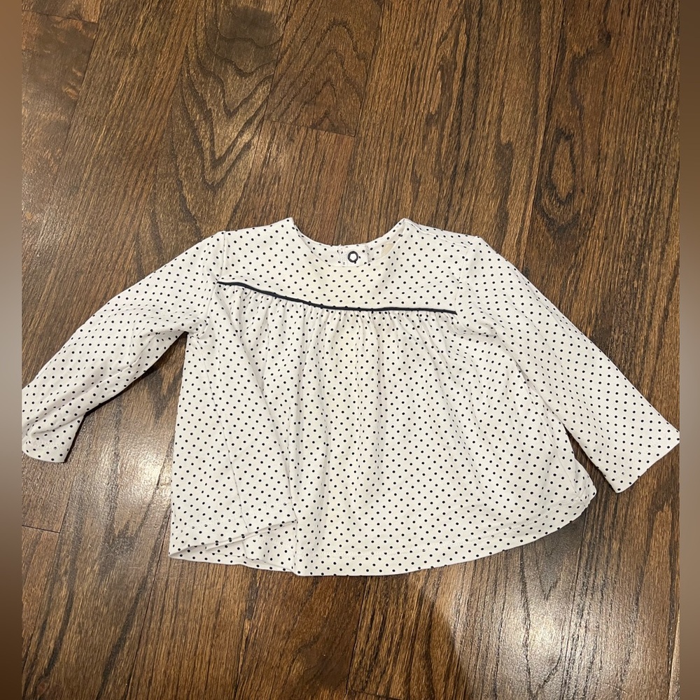 Polka Dot Long Sleeve Kids Shirt